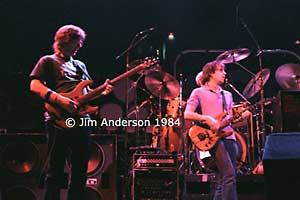 During the 1st 4 songs of the 1st set
