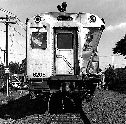 Metro-North Rail Car Collision Damage Photo